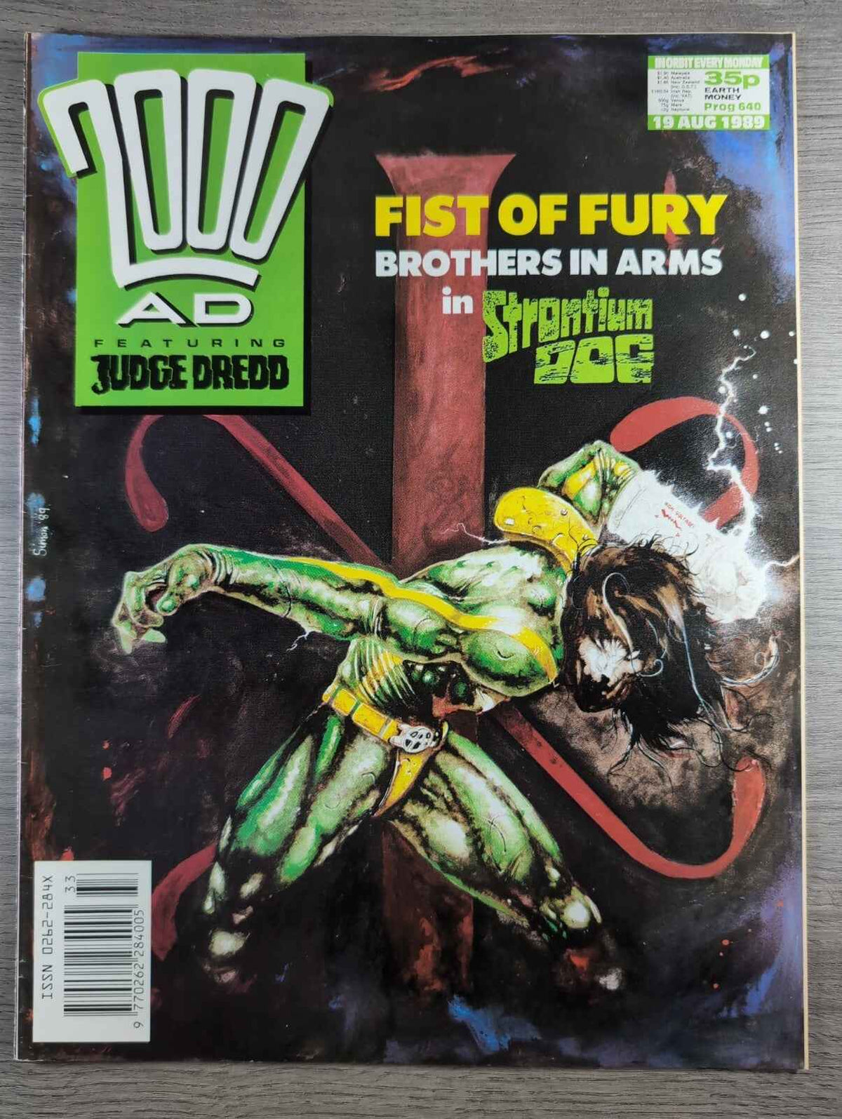 2000AD Prog 640 Featuring Judge Dread Comic 19th Aug 1989 Vintage Retro Comic