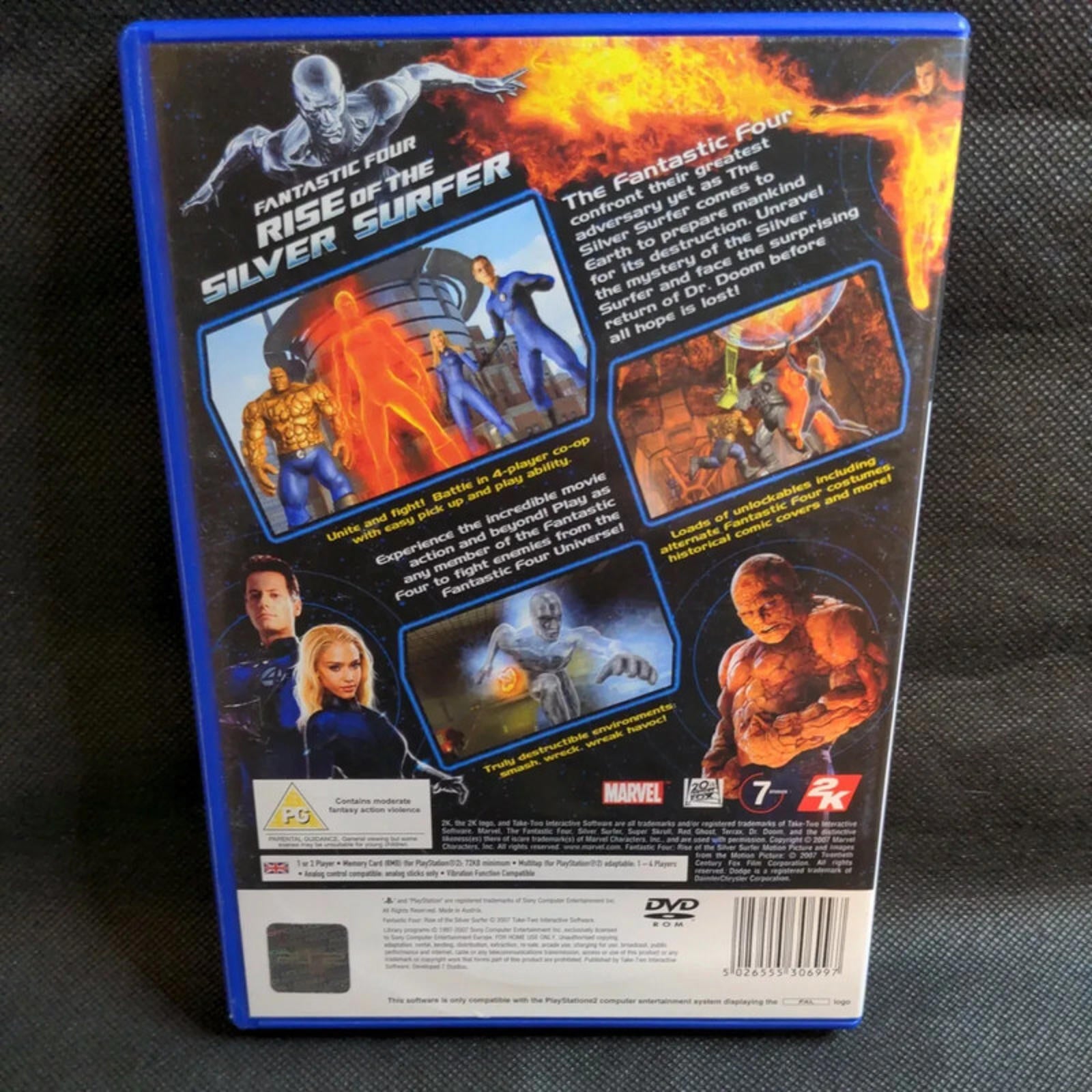 Fantastic Four Rise Of The Silver Surfer PlayStation 2 PS2 Game & Manual