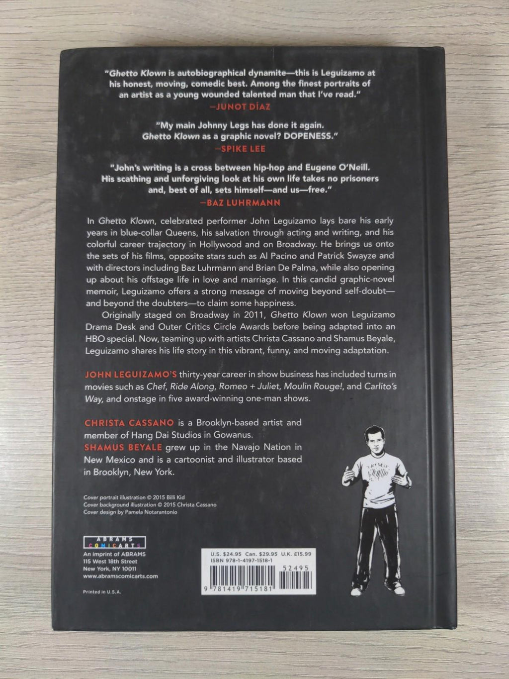 Ghetto Klown by John Leguizamo Hardcover 2015 Graphic Novel Abrams Comic Arts