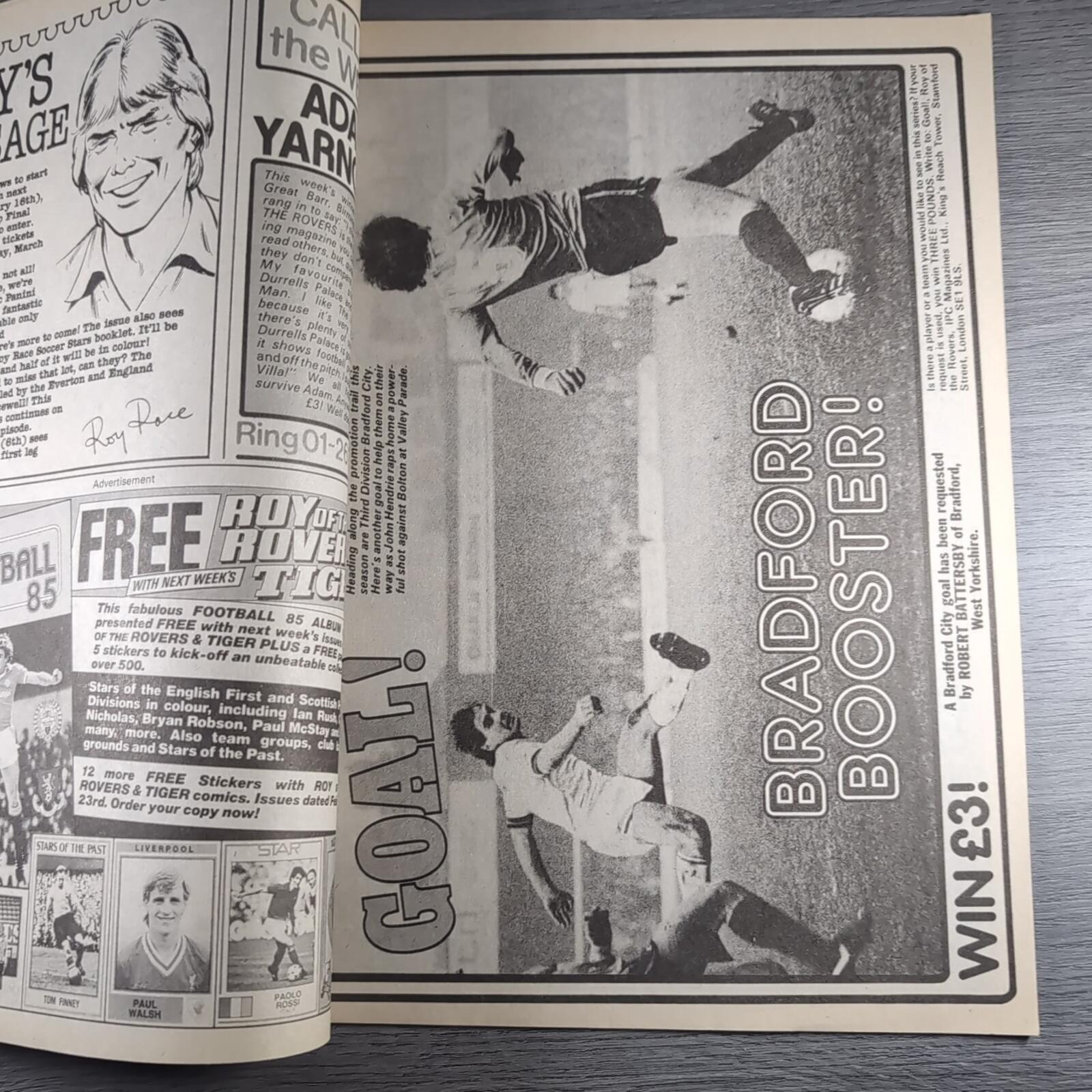 Roy of The Rovers 9th February 1985 Vintage Comic IPC Magazines