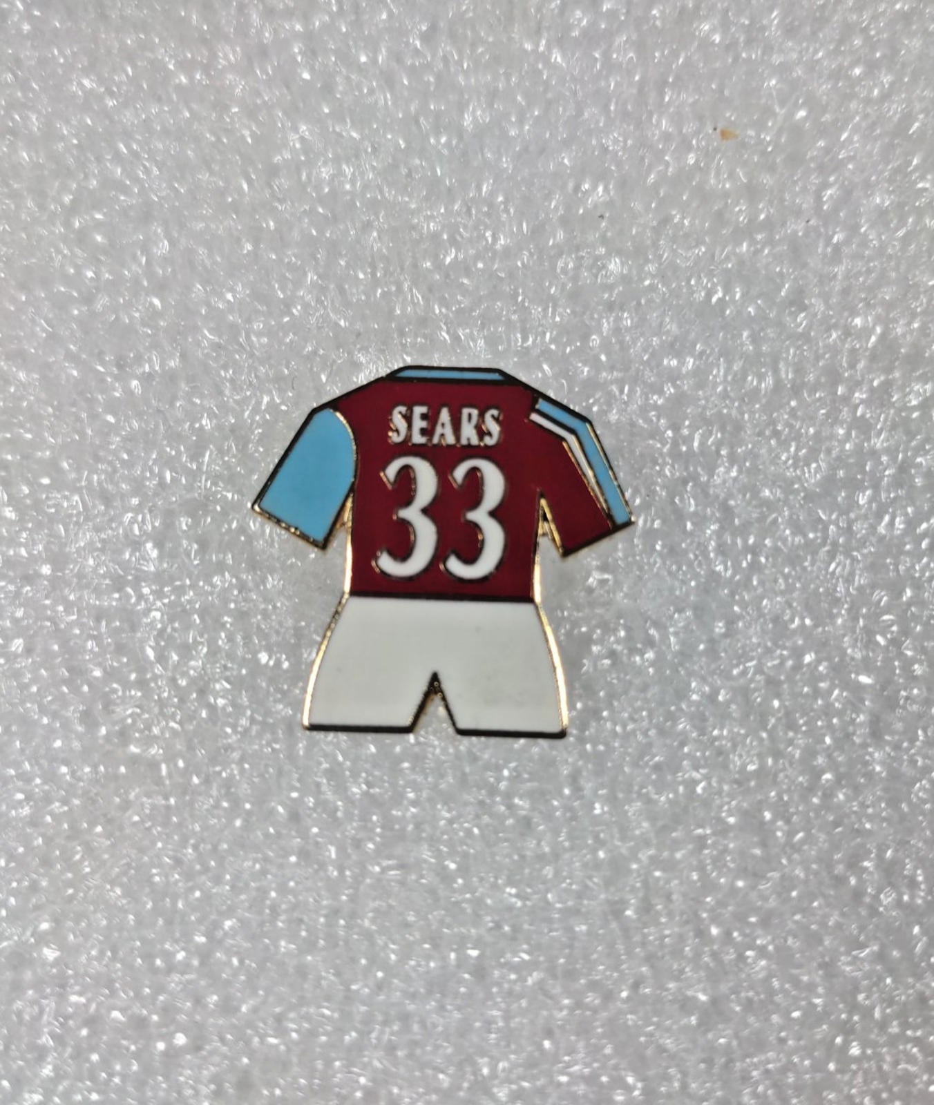 West Ham United Football Club Sears No33 Shirt Enamel Pin Badge - Retrorama UK