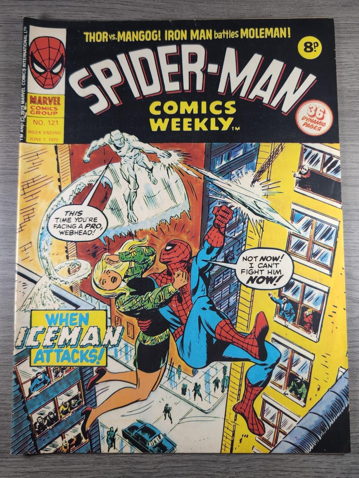 Spider-Man Comics Weekly No 121 Marvel Comics UK 7th June 1975 Vintage Comic