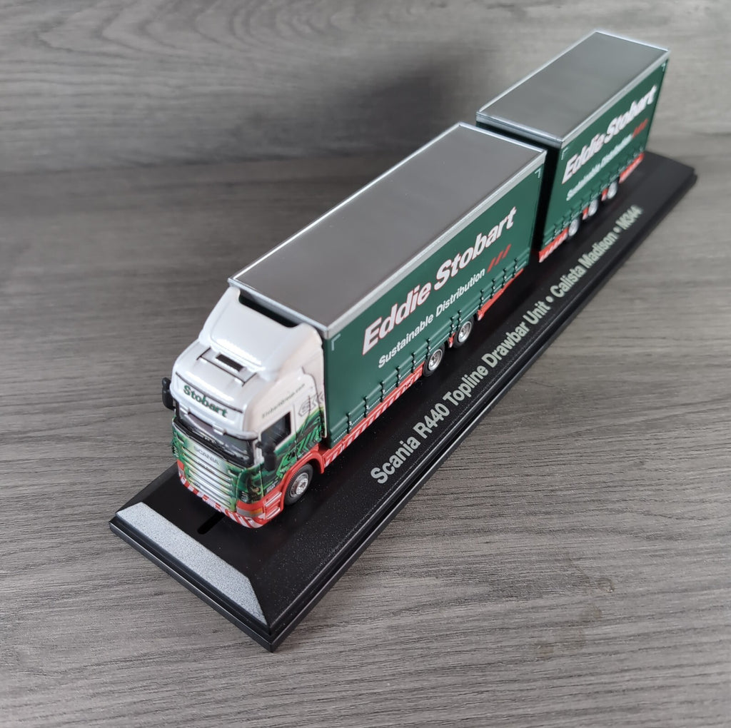 Atlas Editions Eddie Stobart Scania R440 Topline Drawbar Calista Madison M344