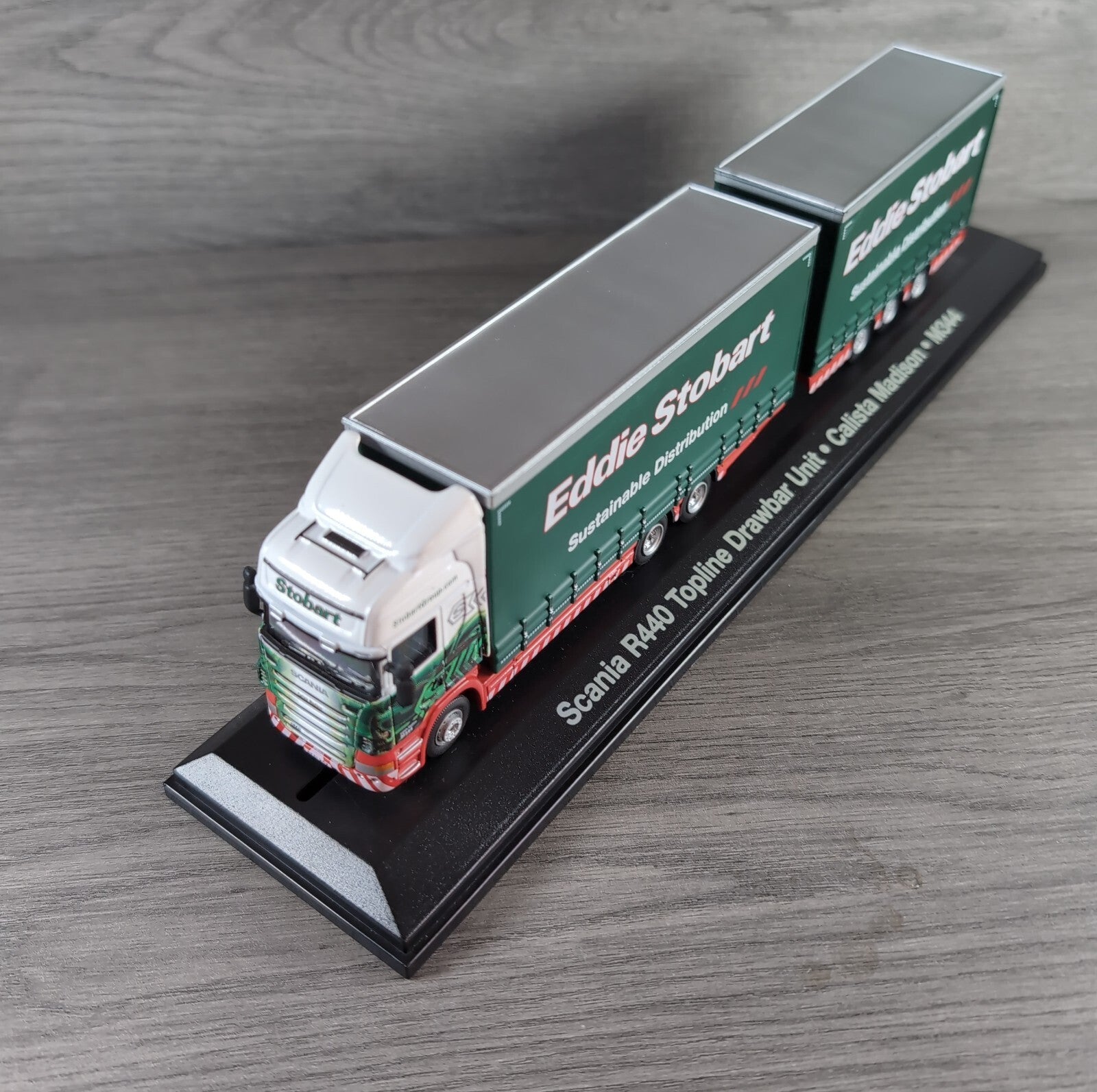 Atlas Editions Eddie Stobart Scania R440 Topline Drawbar Calista Madison M344