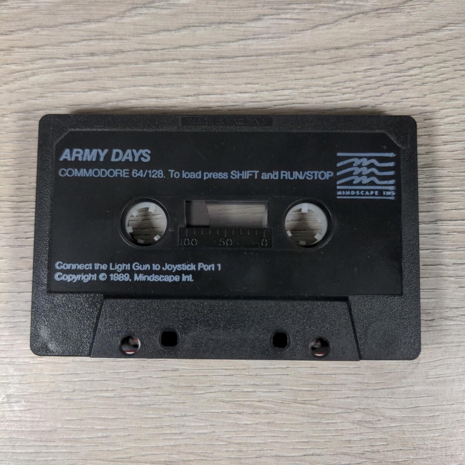 Army Days Commodore 64 C64 Video Game Cassette Light Fantastic Tested & Working