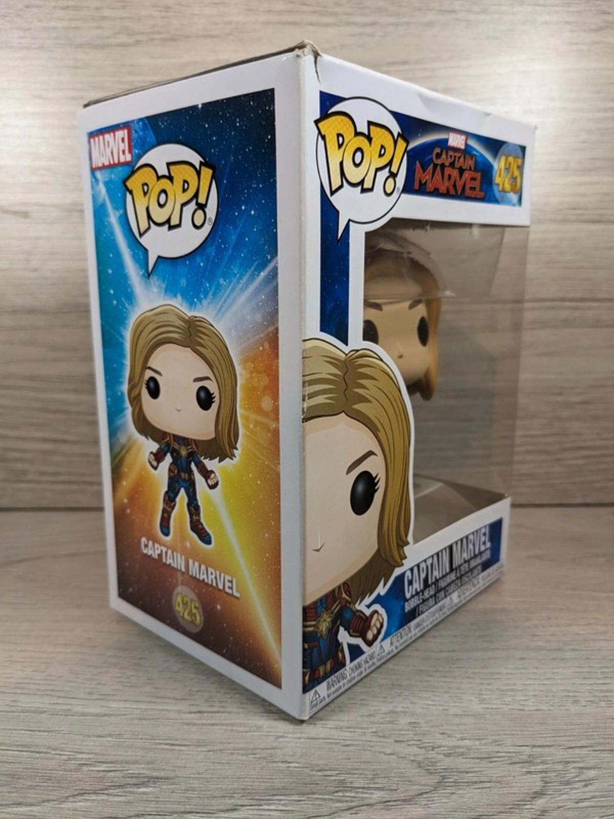 Funko Pop Captain Marvel No 425 Toy Bobble Head Figure - Retrorama UK