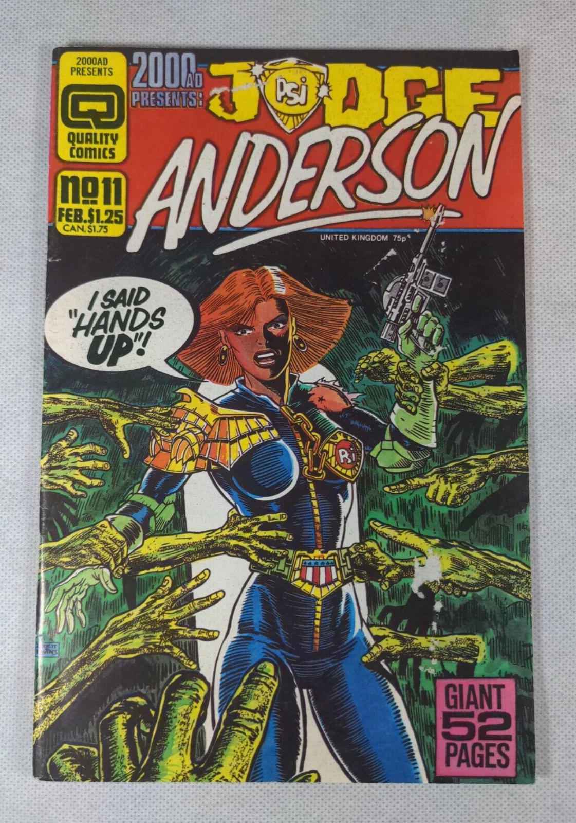 2000AD Presents Judge Anderson #11 February 1987 Quality Comics
