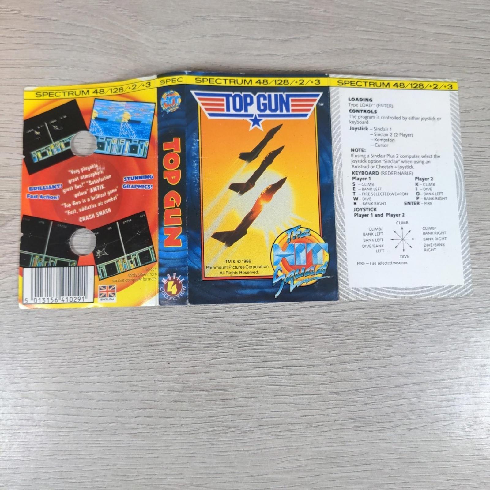 Top Gun ZX Spectrum 48/128K Game Cassette The Hit Squad Tested & Working