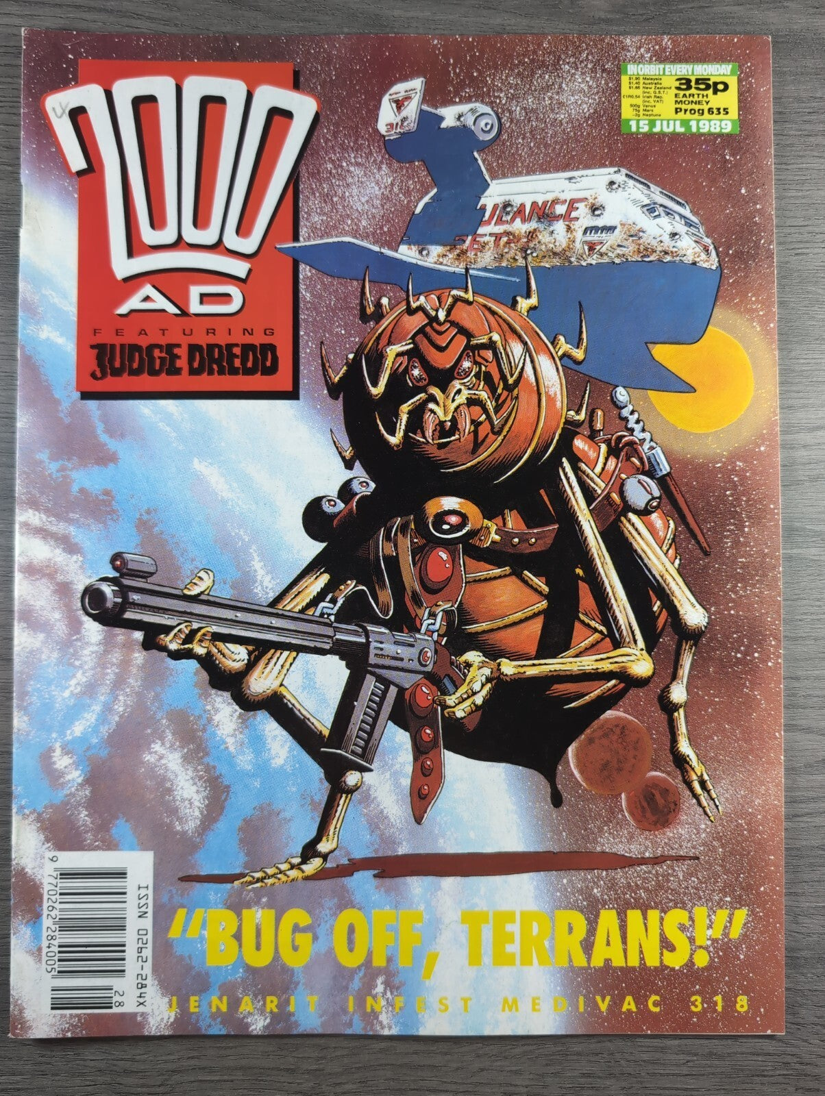 2000AD Prog 635 Featuring Judge Dread Comic 15th July 1989 Vintage Retro Comic