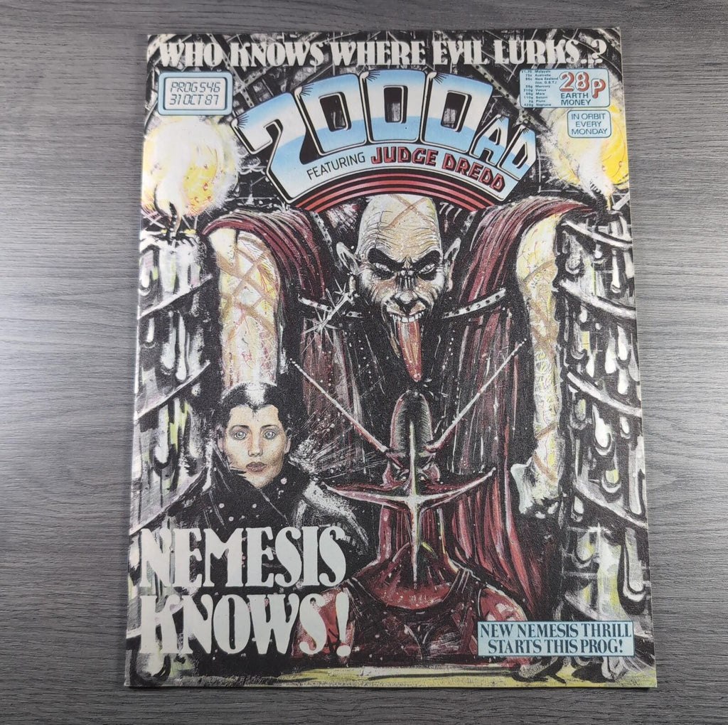 2000AD Prog 546 Featuring Judge Dredd 31st October 1987 Vintage Comic
