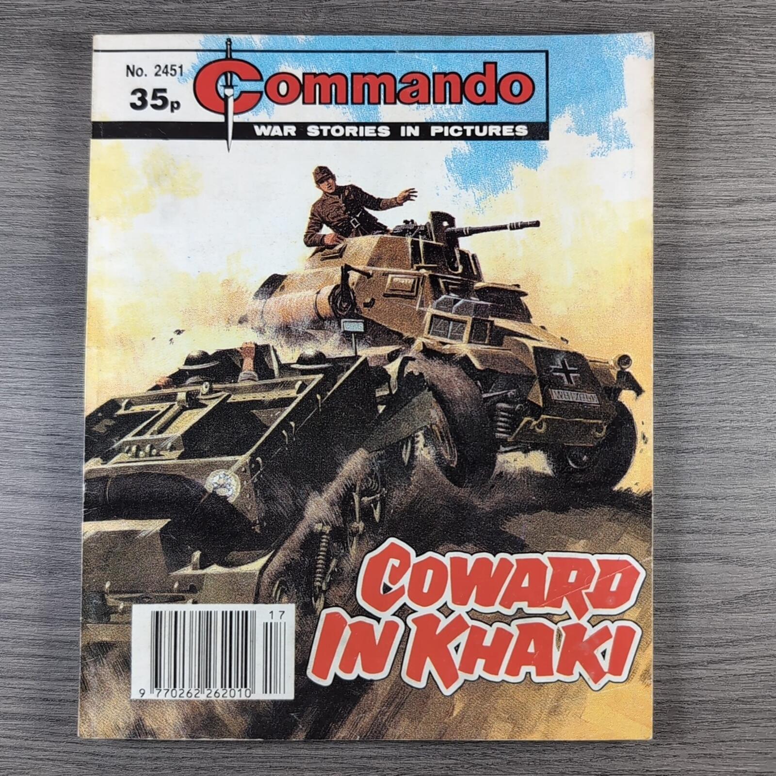 Commando Comic 2451 Coward In Khaki Vintage War Comic
