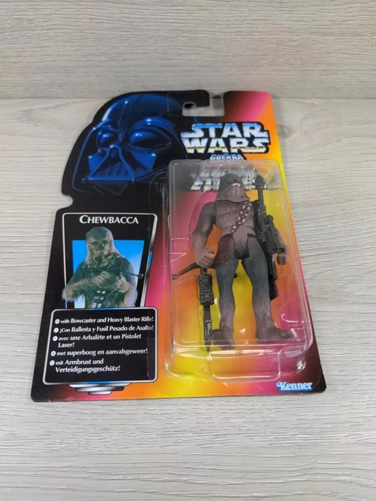 Kenner Star Wars Chewbacca Figure 1995 Tri Logo Sealed Blister Pack - Retrorama UK
