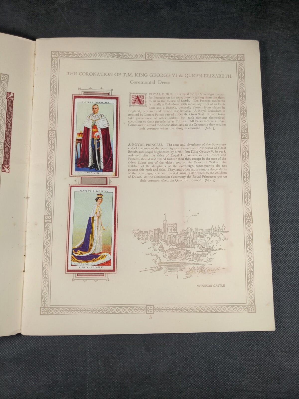 The Coronation Of HM King George VI John Player & Sons Full Set Cigarette Cards