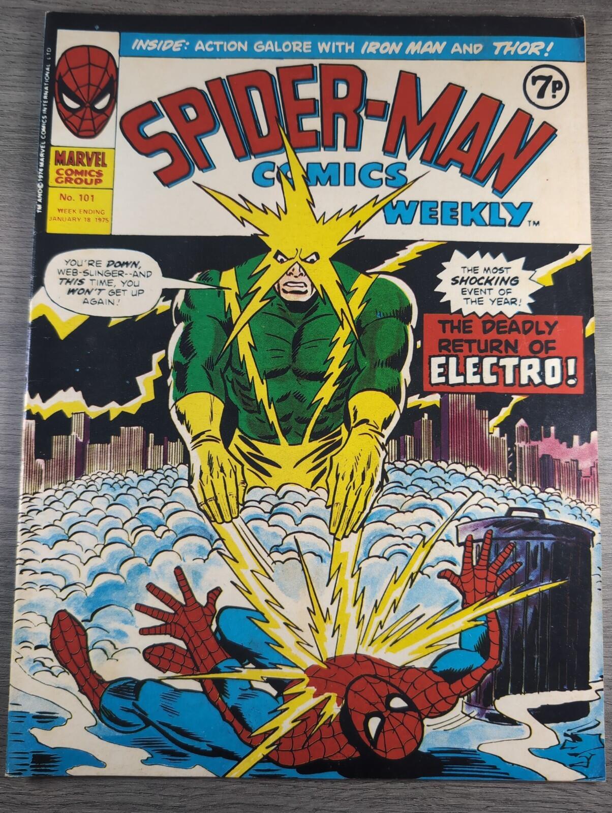 Spider-Man Comics Weekly No 101 Marvel Comics UK 18th January 1975 Vintage Comic