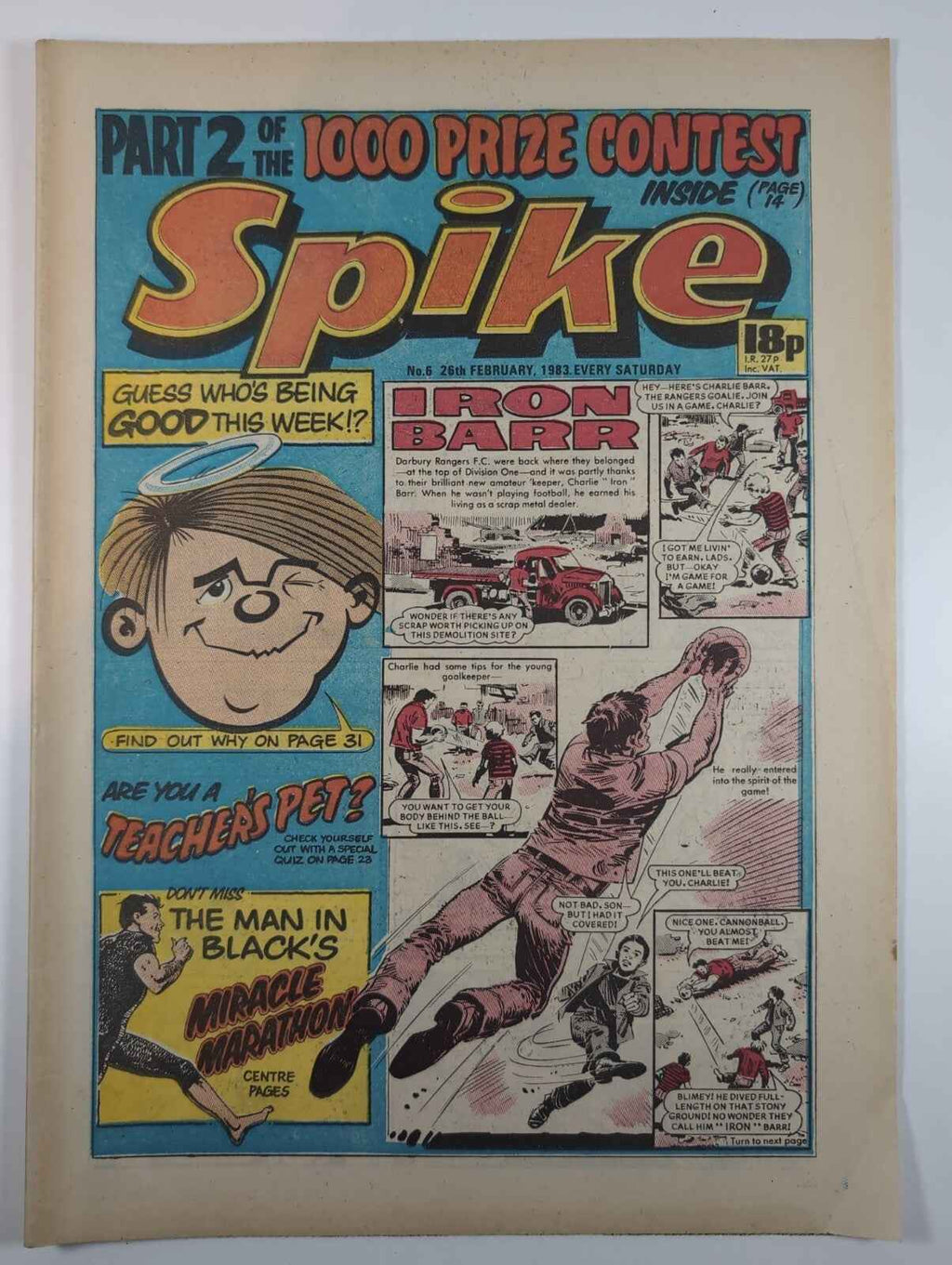 Spike Comic Issue No.6 Feb 26th 1983 D.C Thomson Vintage Retro Comic