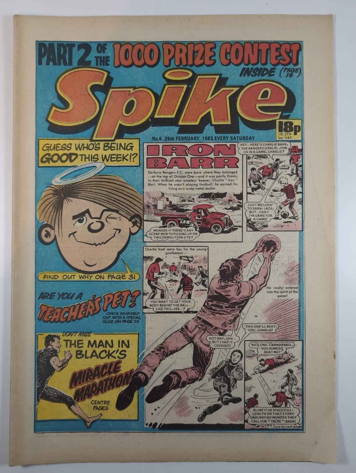 Spike Comic Issue No.6 Feb 26th 1983 D.C Thomson Vintage Retro Comic