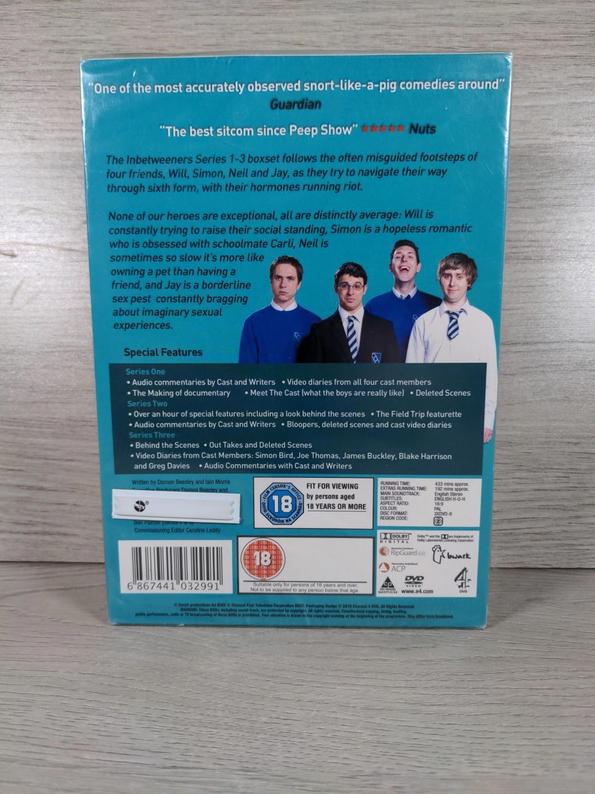 The Inbetweeners  Series 1, 2 & 3 Complete DVD 5 Disc Box Set New & Sealed