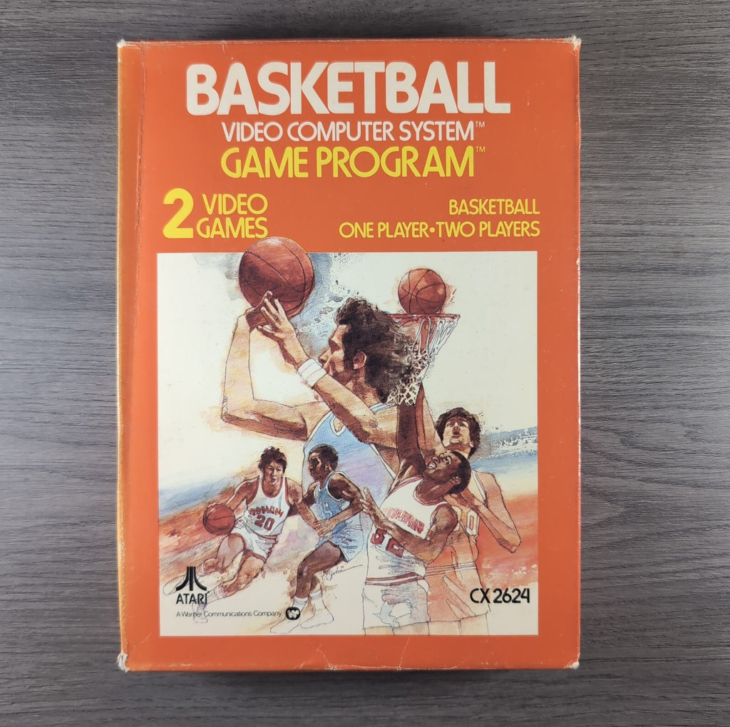 Basketball Atari 2600 Game CX2624 Cartridge & Manual Boxed CIB Tested & Working