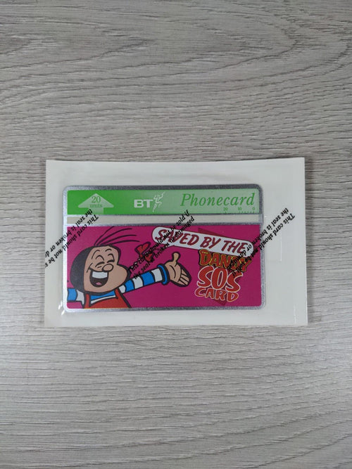 BT Phone Card Saved By The Dandy SOS Card £2 Vintage Phonecard - Retrorama UK