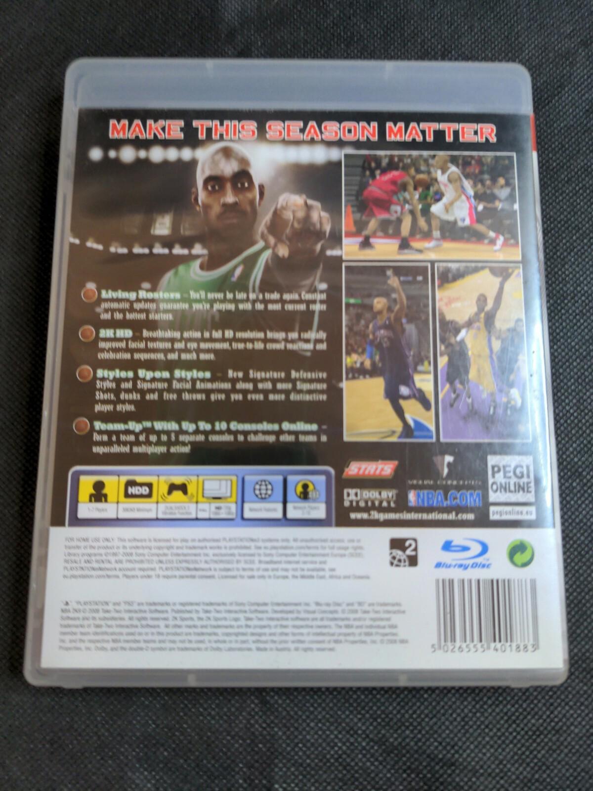 NBA 2K9 PlayStation PS3 3 Game 2K Sports Region 2 Age 3+