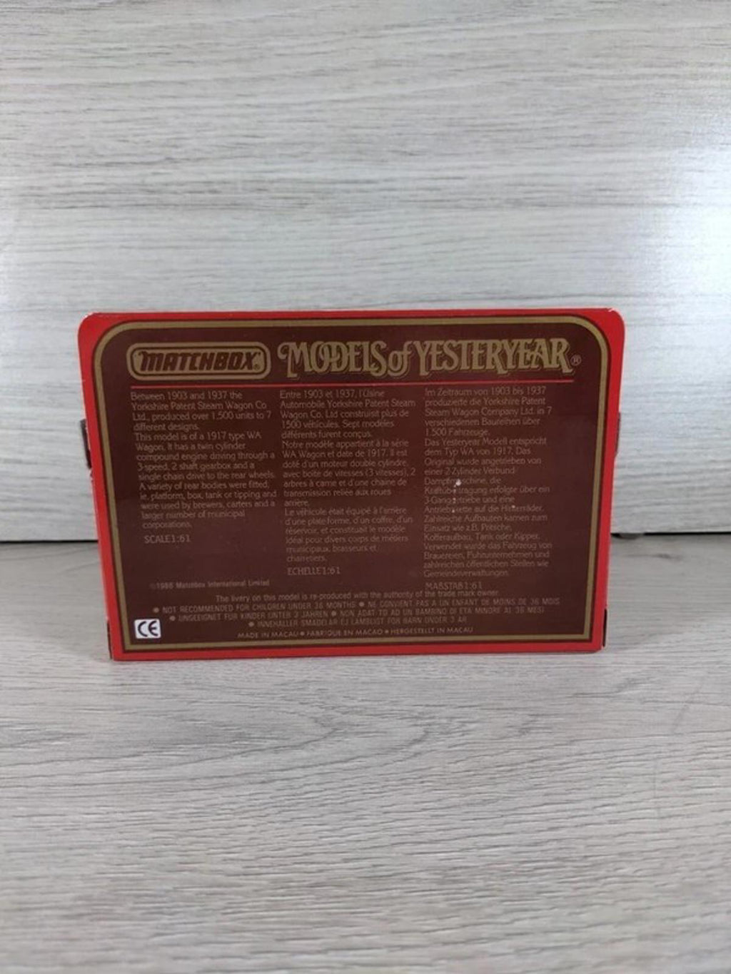 Matchbox Models of Yesteryear Y-8 1917 Yorkshire Steam Wagon Diecast Model - Retrorama UK