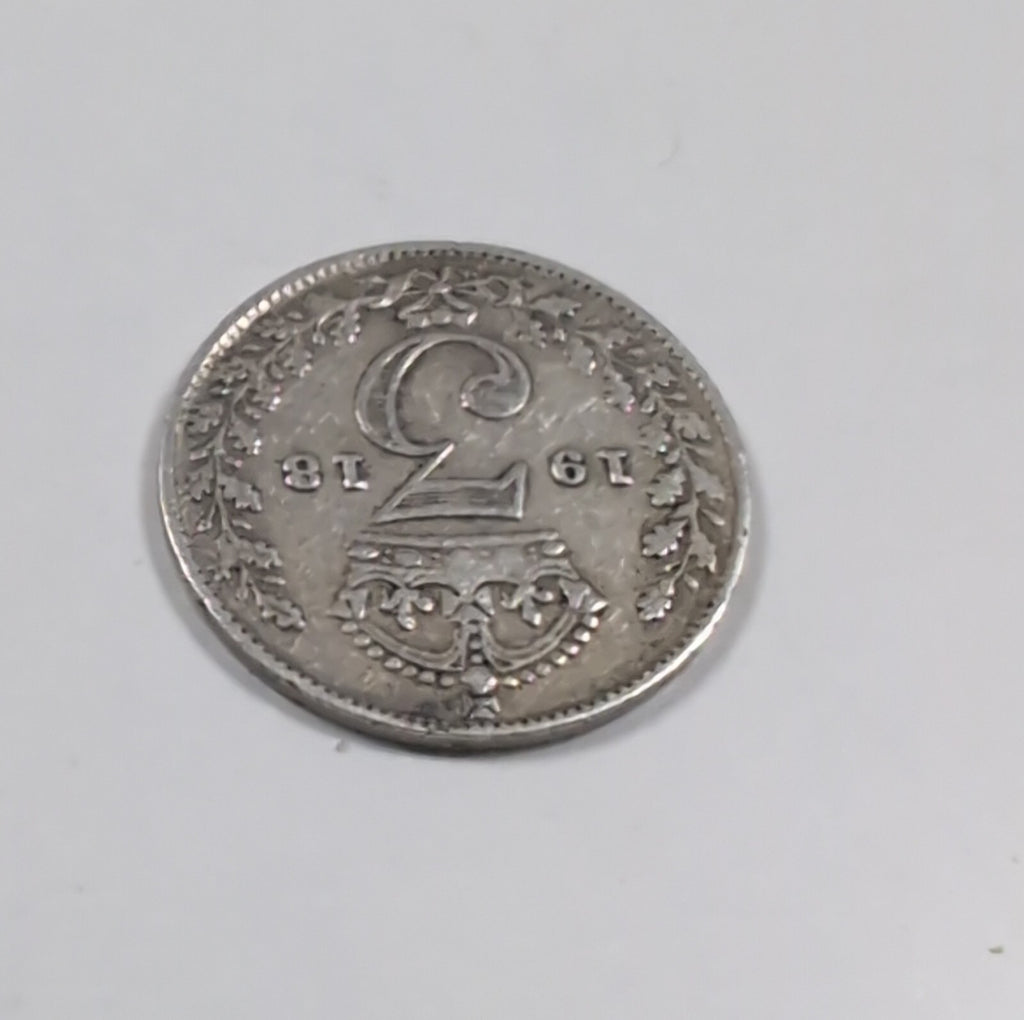 1918 George V Sterling Silver 3D Threepence Coin Good Condition