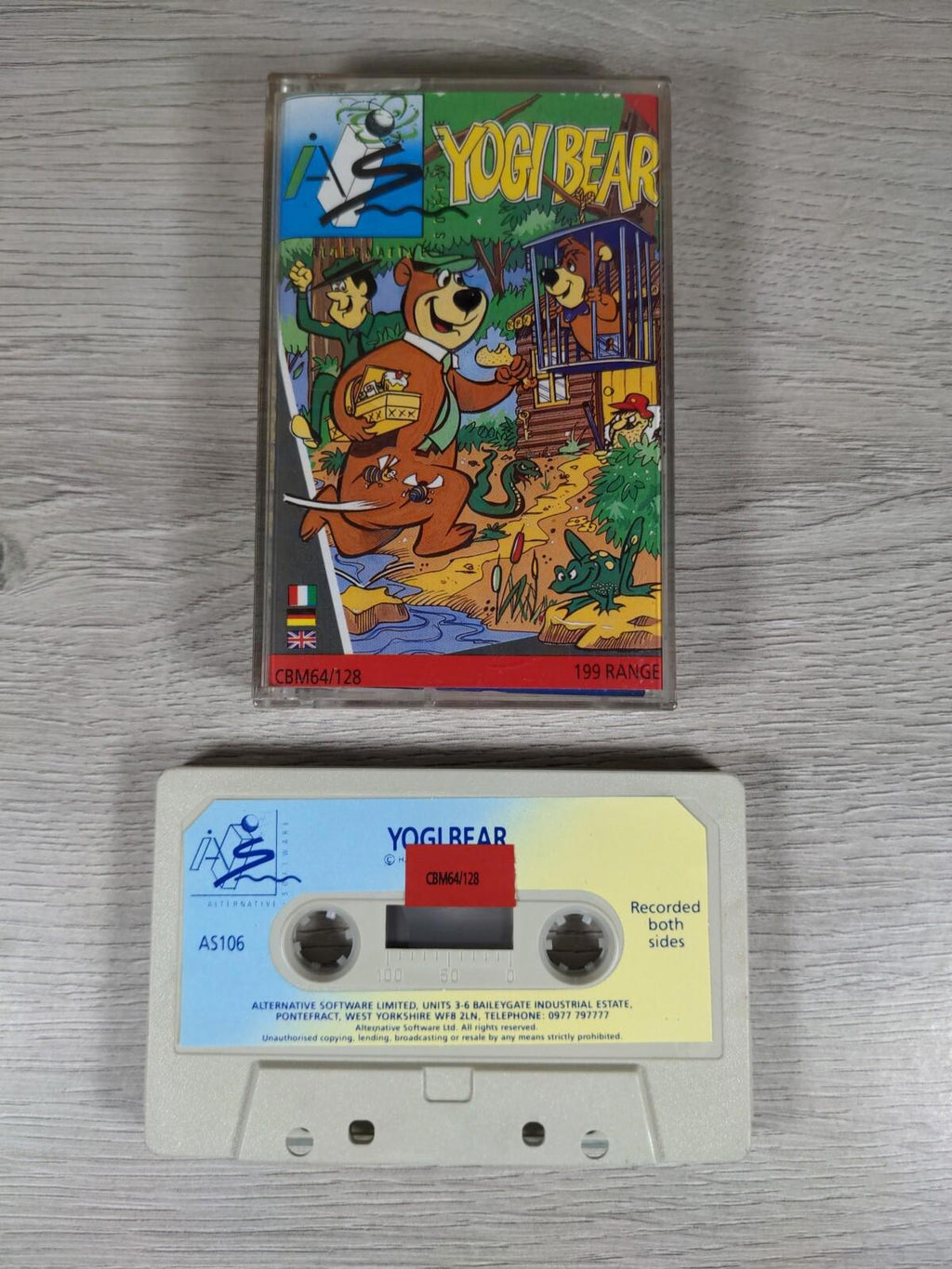 Yogi Bear Commodore 64 C64 Game Cassette Tested & Working - Retrorama UK