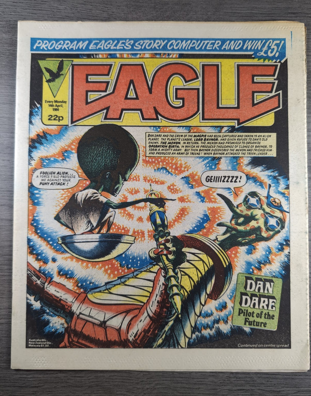 Eagle Comic Issue 14th April 1984 Vintage Retro UK Comic
