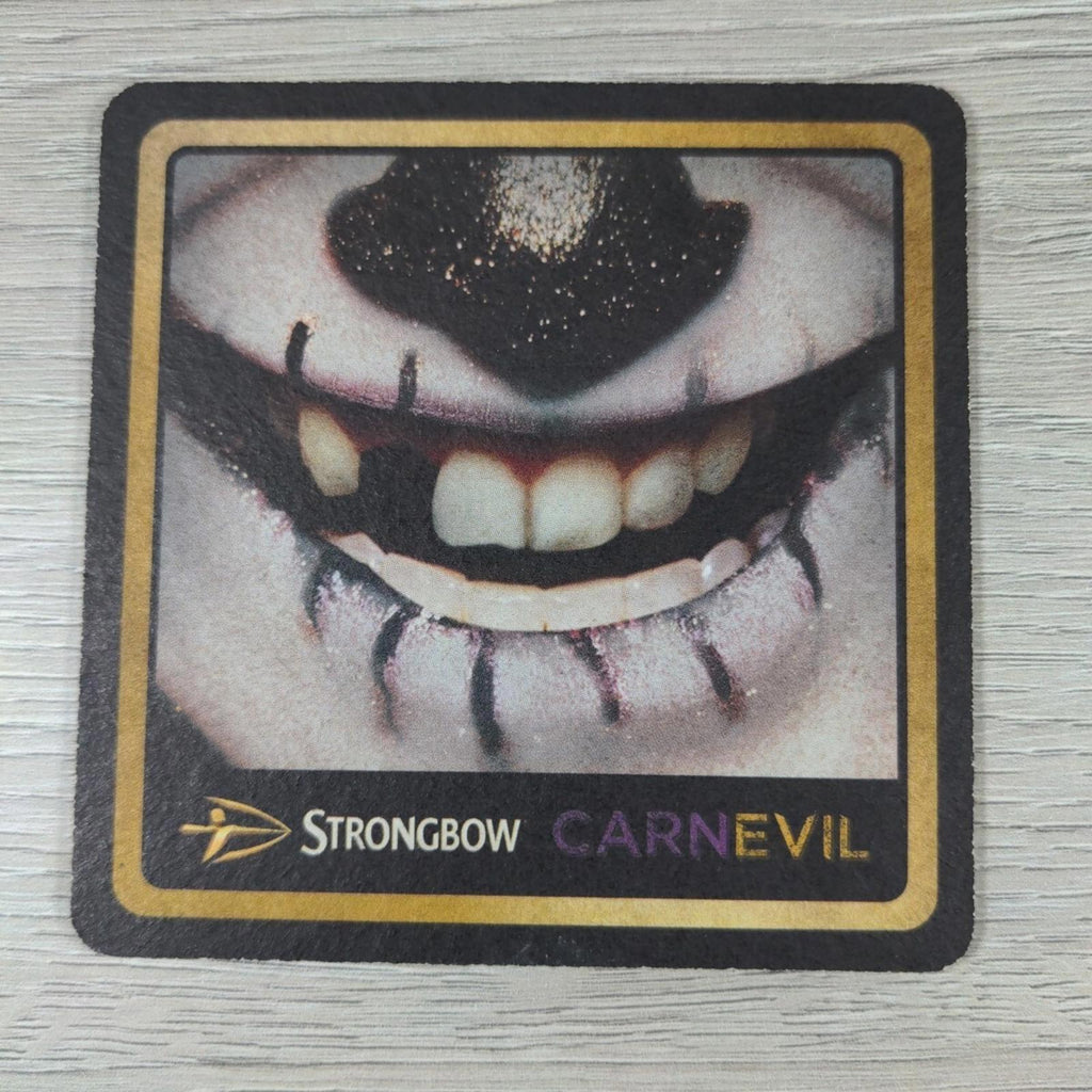 Strongbow 4 x Vintage Beer Mats Pub Bar Coaster Breweriana - Retrorama UK