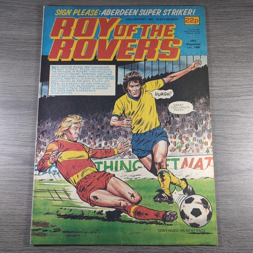 Roy of The Rovers 26th January 1985 Vintage Comic IPC Magazines