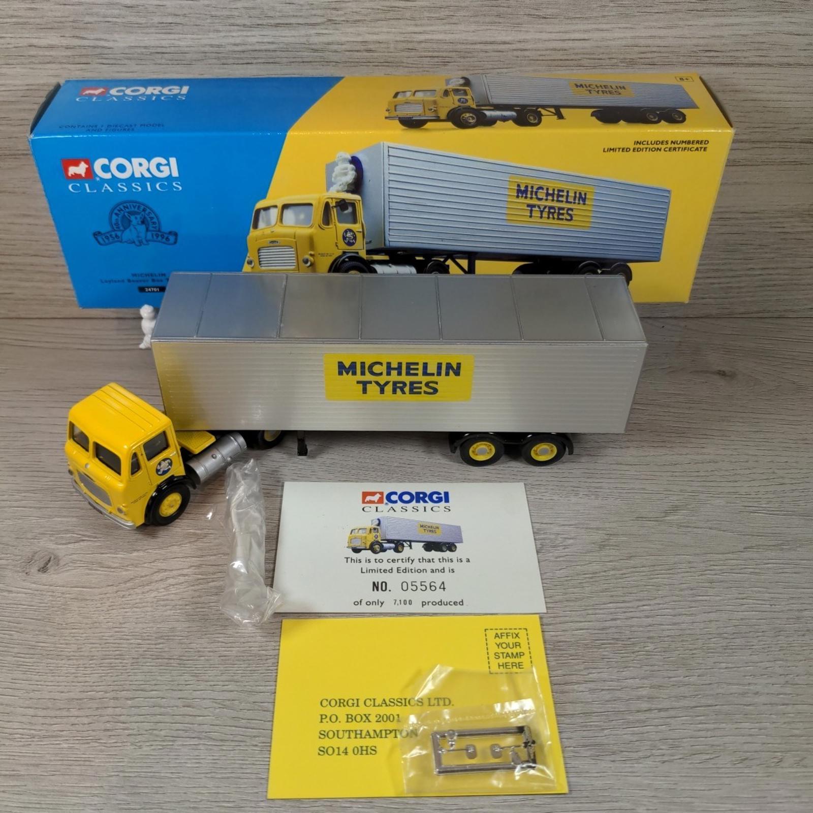 Corgi Classics 24701 Michelin Leyland Beaver Box Trailer Set Die-Cast Model
