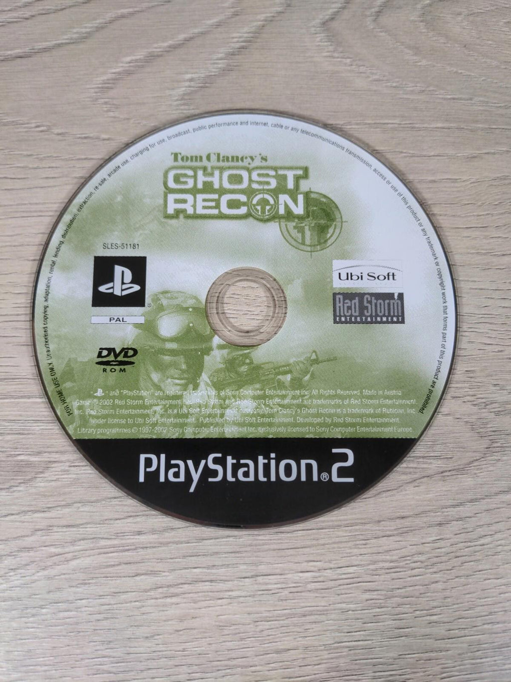 Tom Clancys Ghost Recon Playstation 2 PS2 Game & Manual