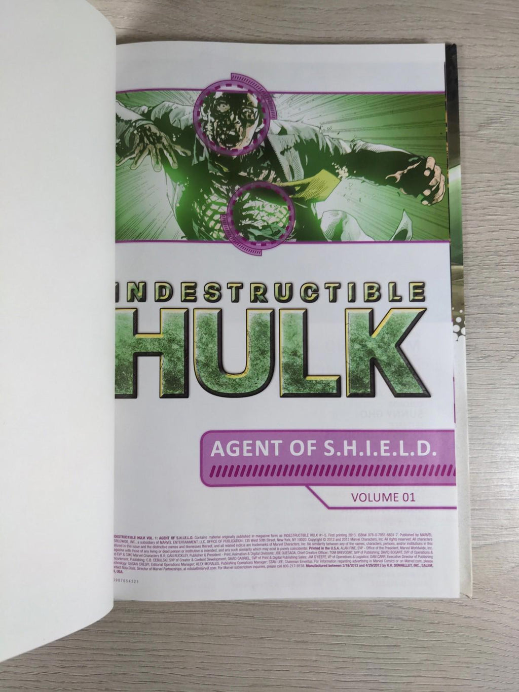 Indestructible Hulk Vol 1: Agent Of Shield Marvel Now Hardcover