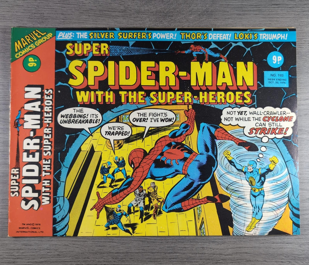Super Spider-Man With The Super Heroes No. 193 Marvel Comics 20th October 1976