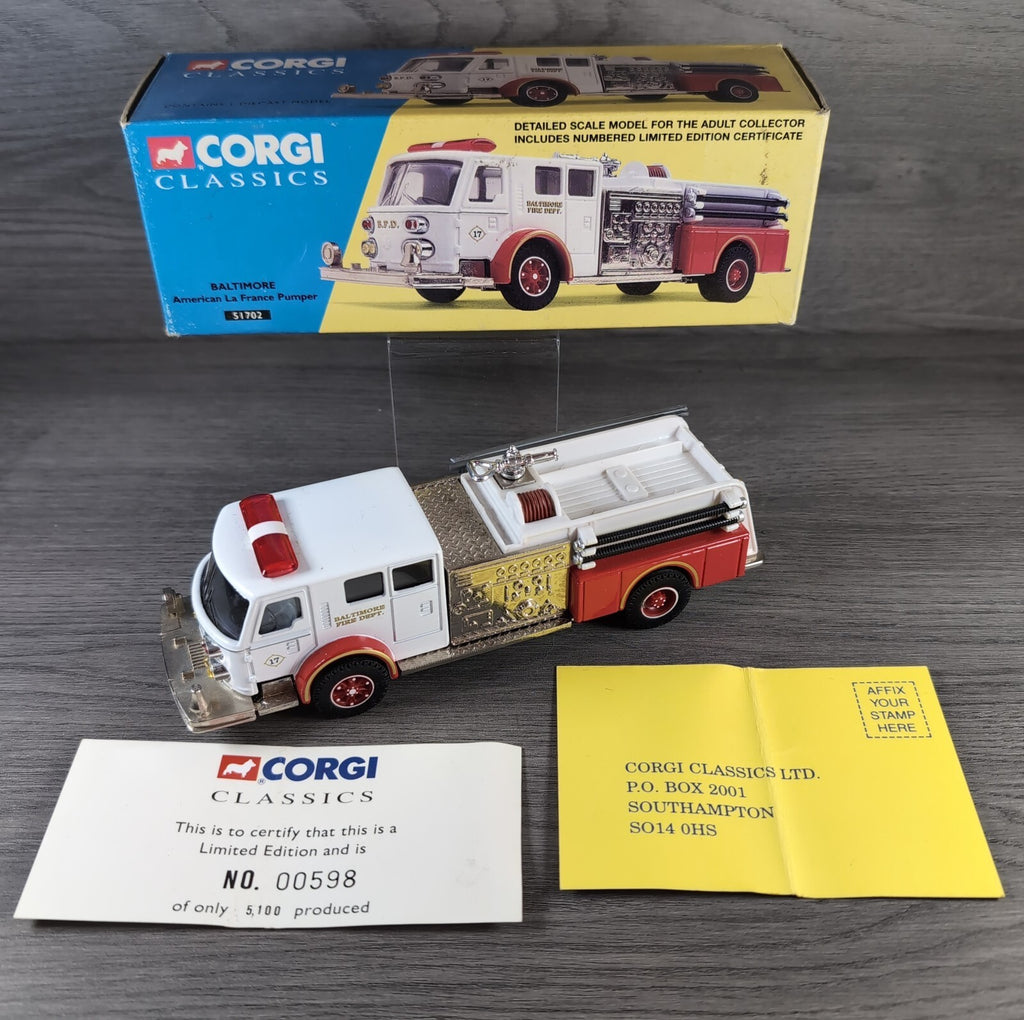 Corgi Classics Baltimore American La France Pumper 51702 Die-Cast Model