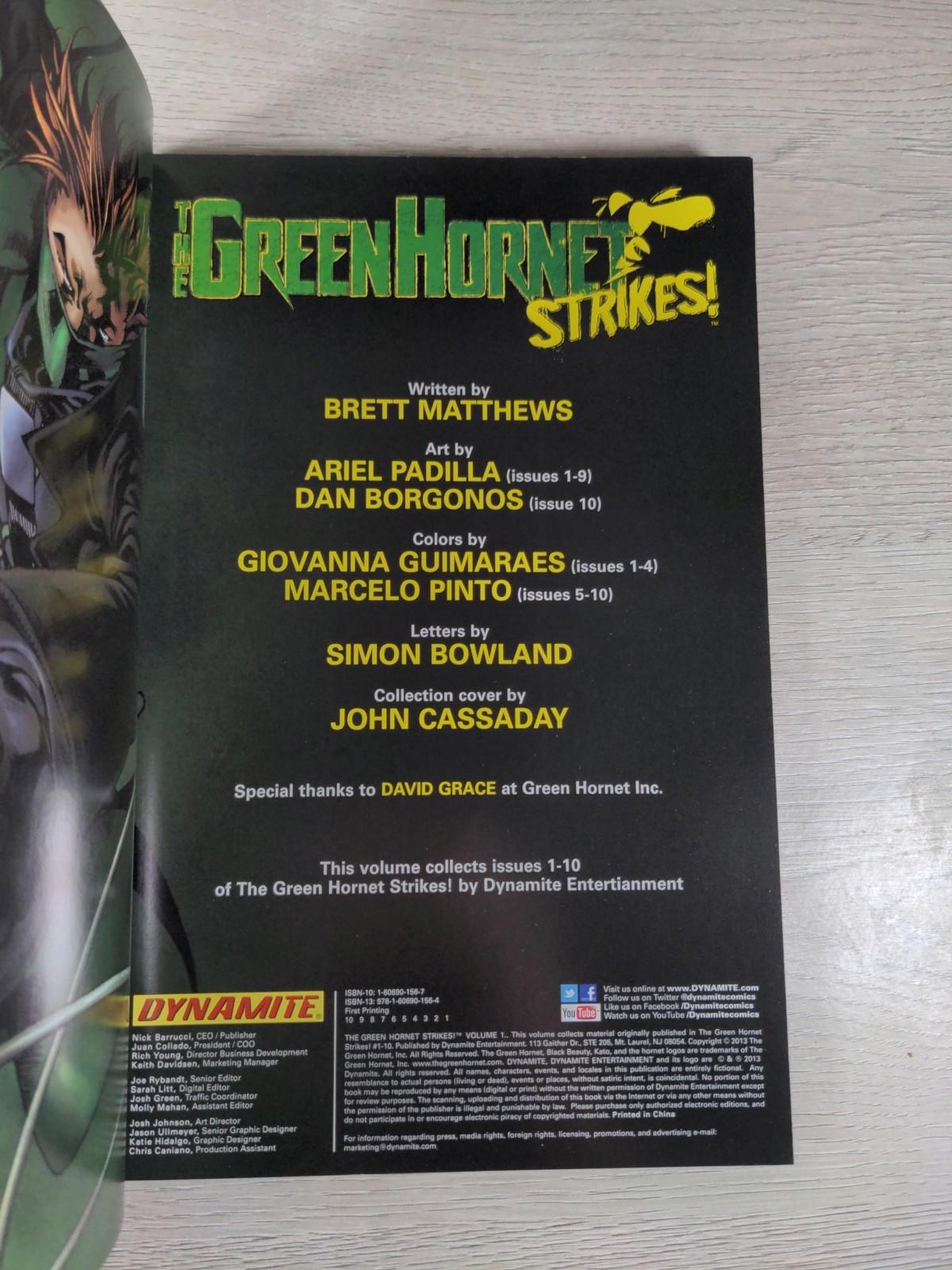 Green Hornet Strikes Volume 1 by Brett Matthews Paperback 2013 Graphic Novel