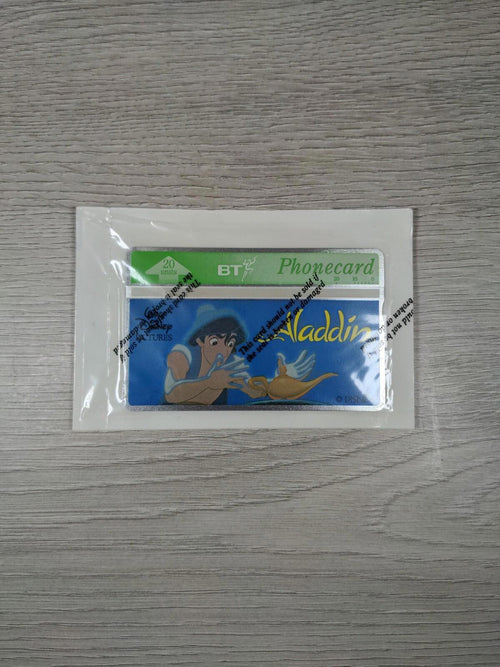BT Phonecard 20 Units £2 Aladdin Unused Vintage Phonecard - Retrorama UK