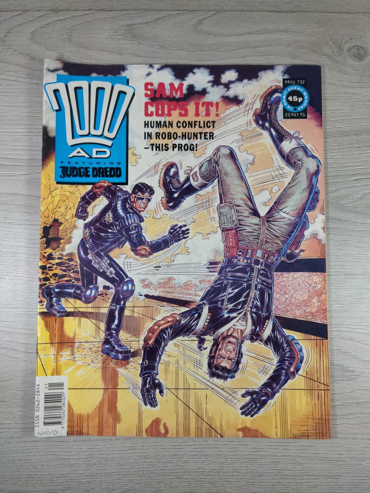 2000AD Featuring Judge Dredd Prog 732 May 1991 Vintage Comic - Retrorama UK