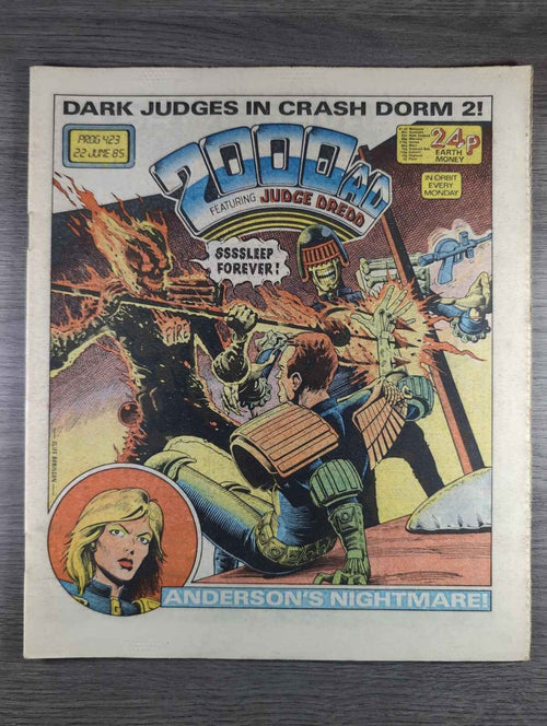 2000AD Prog 423 Featuring Judge Dread Comic 22 June 1985 Vintage Retro Comic