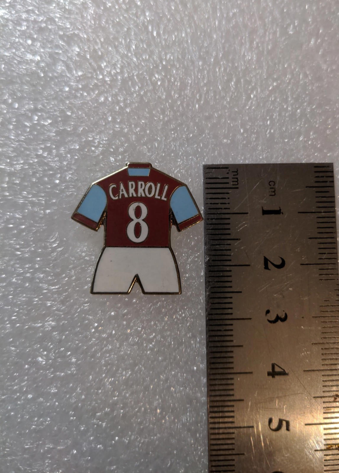 West Ham United Football Club Carroll No8 Shirt Enamel Pin Badge