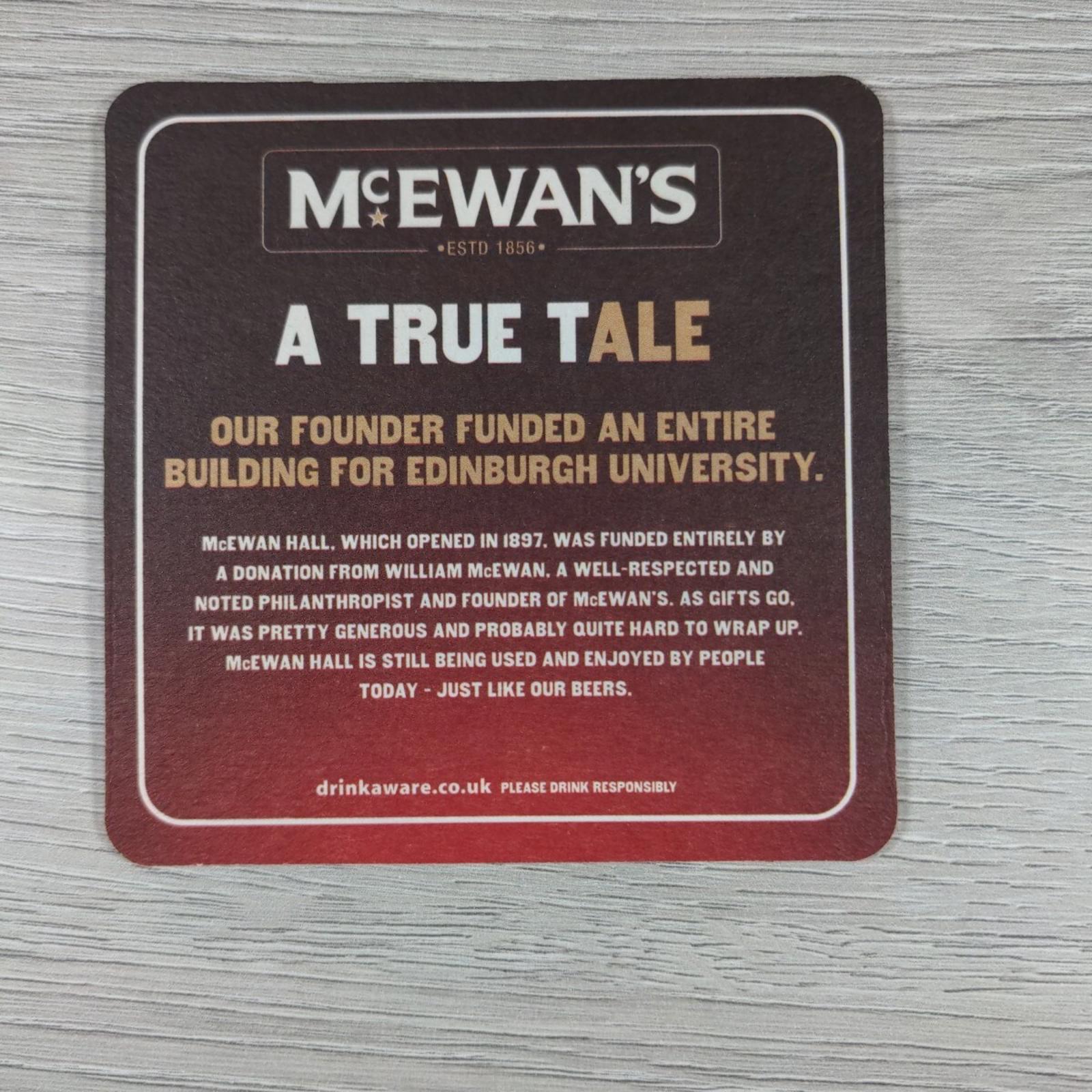 Mcewans 3 x Vintage Beer Mats Pub Bar Coaster Breweriana - Retrorama UK
