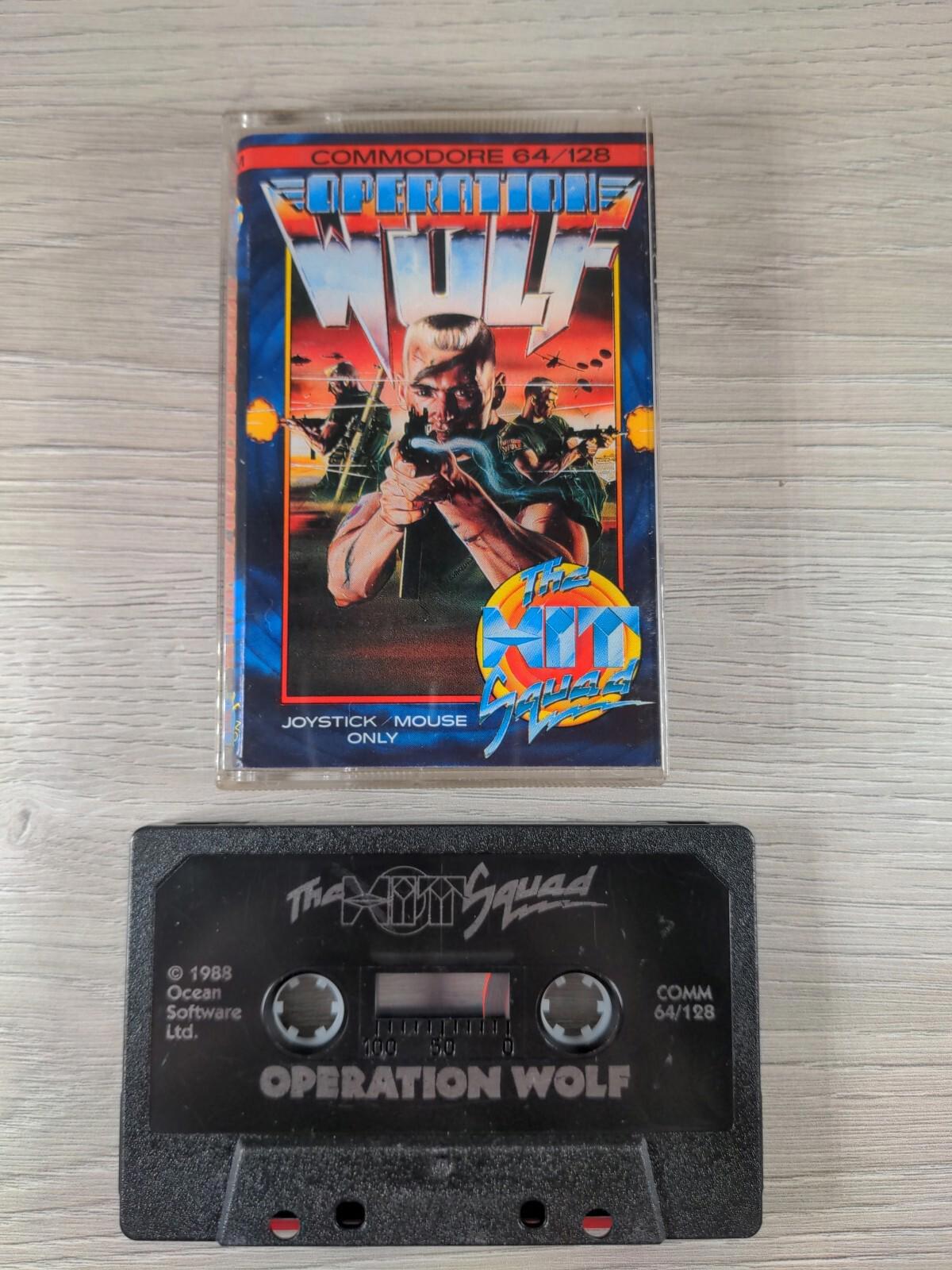 Operation Wolf Commodore 64 C64 Video Game Cassette Tested & Working