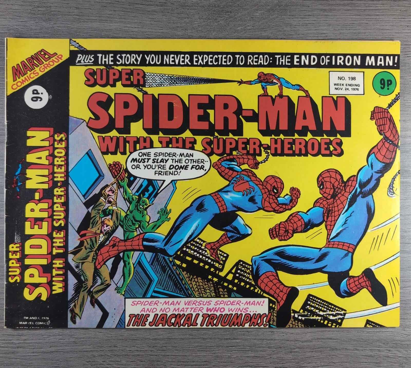 Super Spider-Man With The Super Heroes No. 198 Marvel Comics 24th November 1976