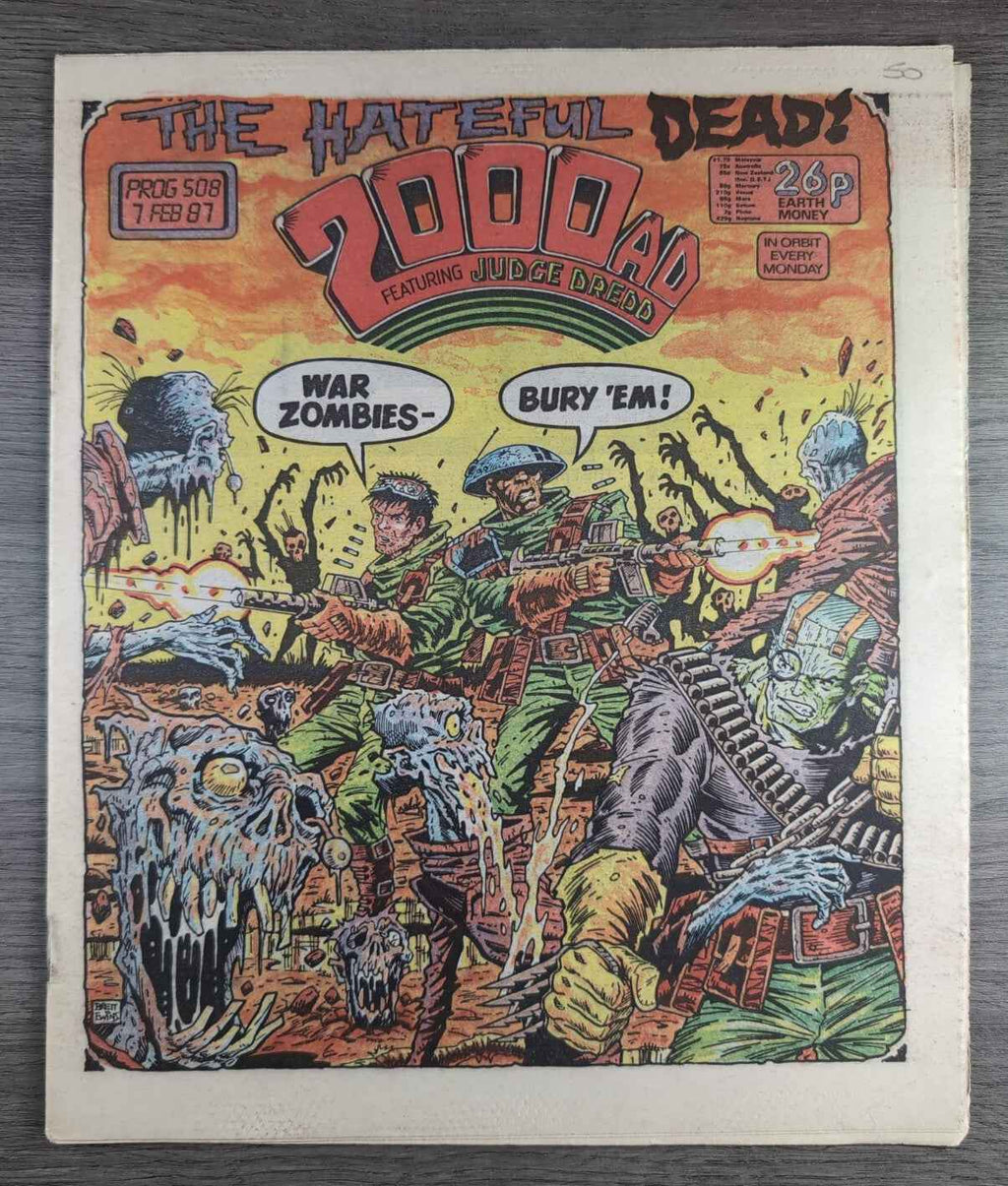 2000AD Prog 508 Featuring Judge Dread Comic 7th Feb 1987 Vintage Retro Comic