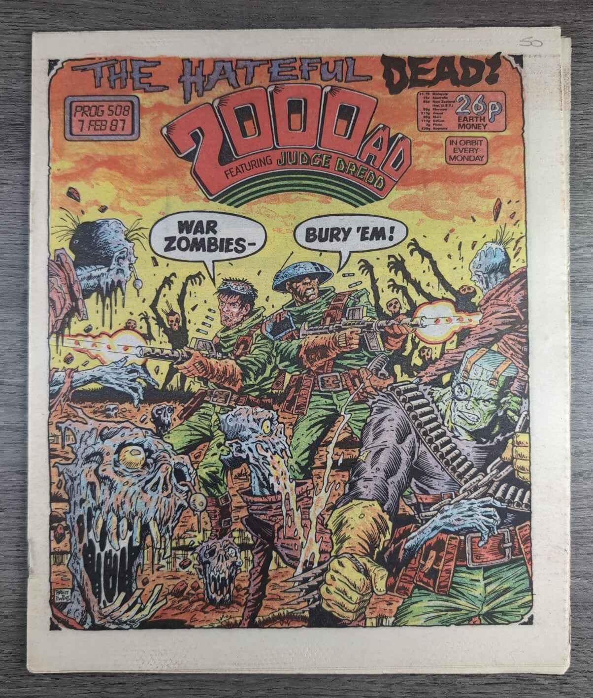 2000AD Prog 508 Featuring Judge Dread Comic 7th Feb 1987 Vintage Retro Comic