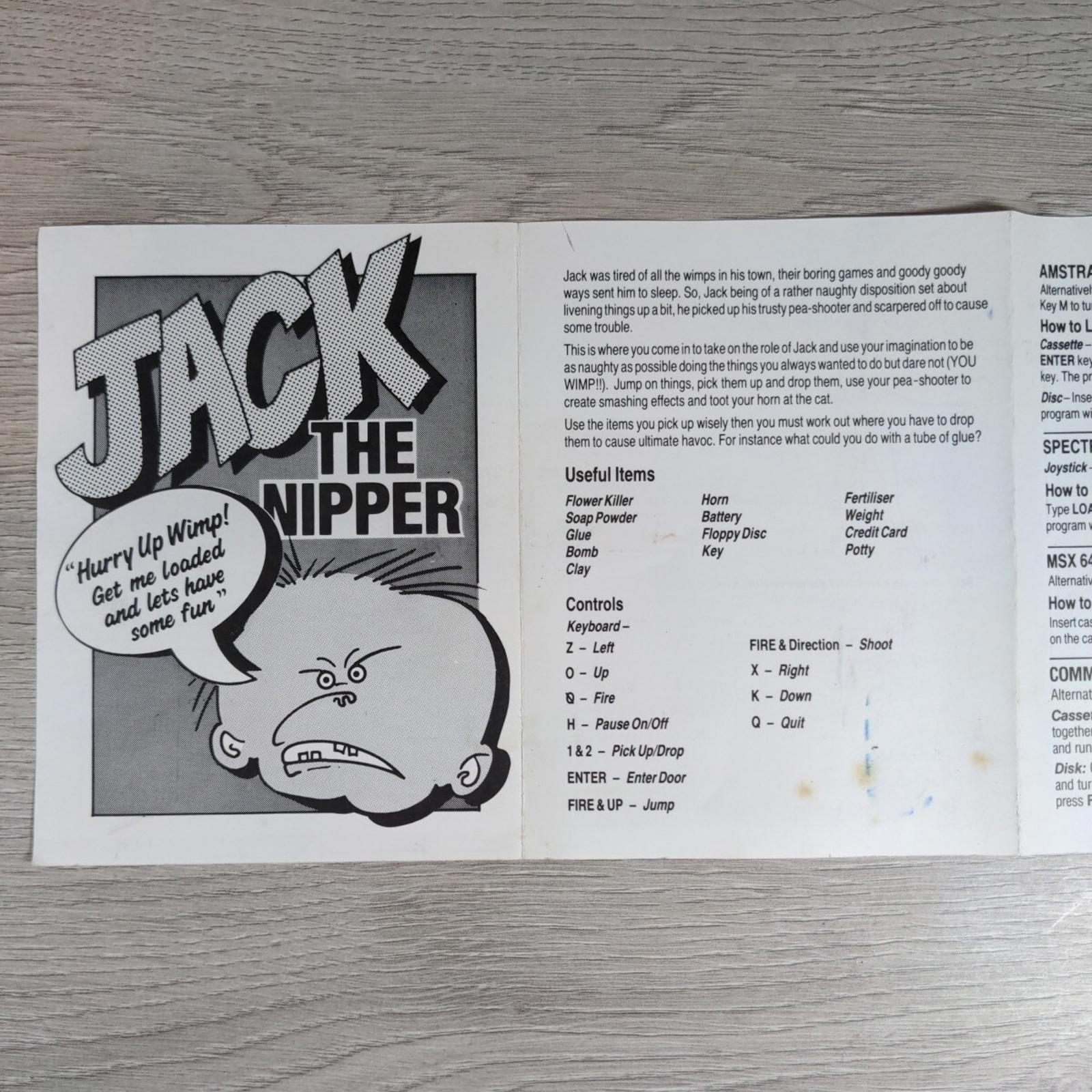 Jack The Nipper ZX Spectrum 48K 128K Game Cassette Gremlin Tested & Working