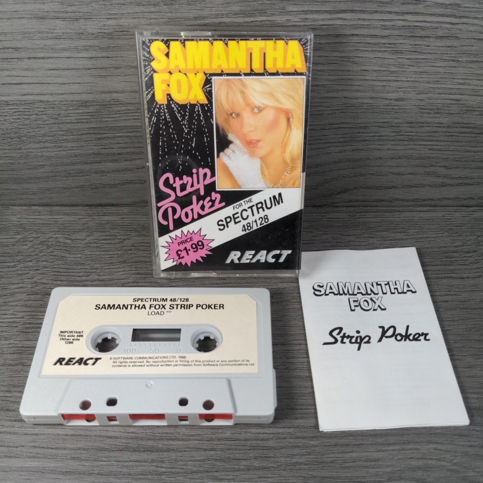 Samantha Fox Strip Poker ZX Spectrum 48/128K React Game Tested & Working