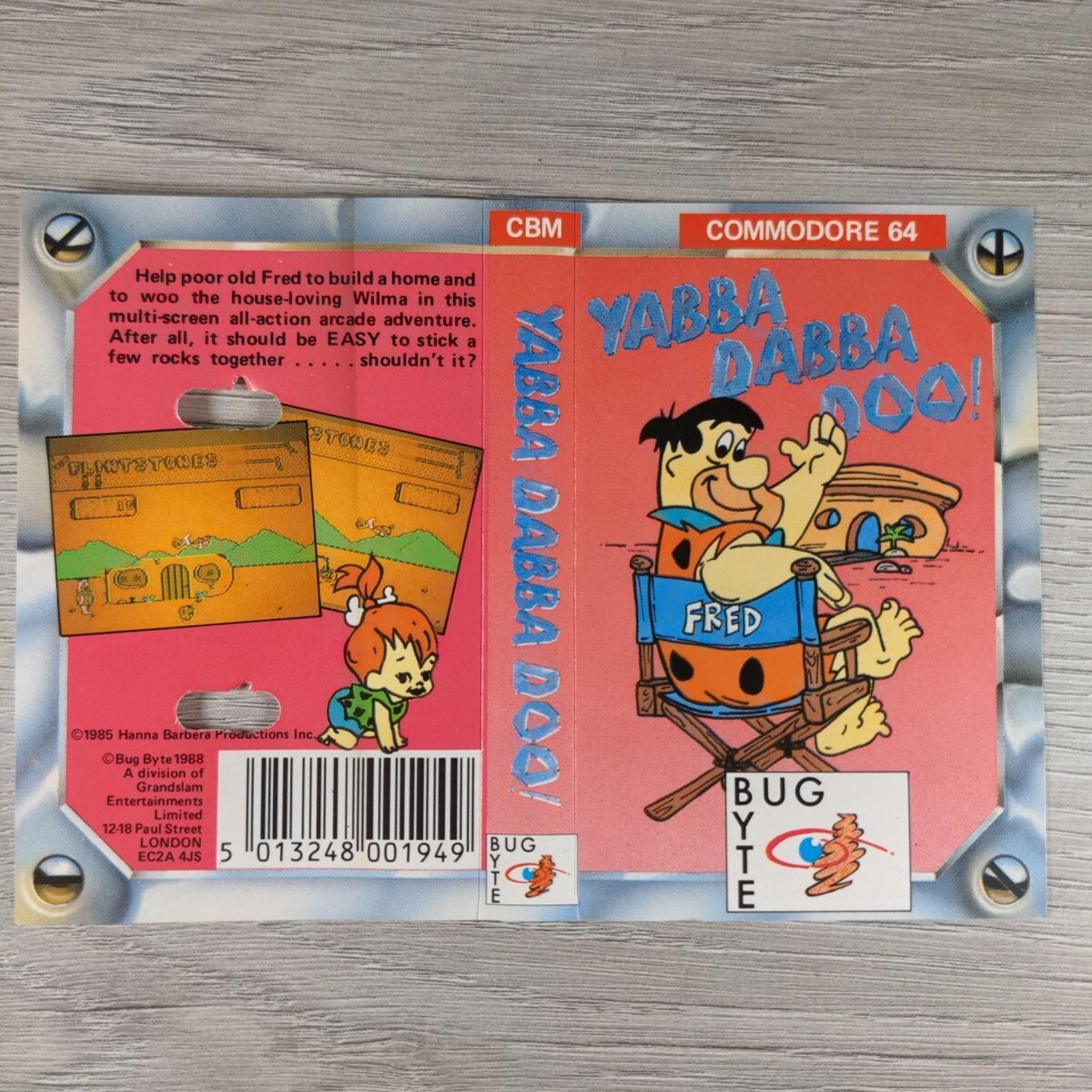 The Flintstones Yabba Dabba Doo! Commodore 64 C64 Game Cassette Tested & Working