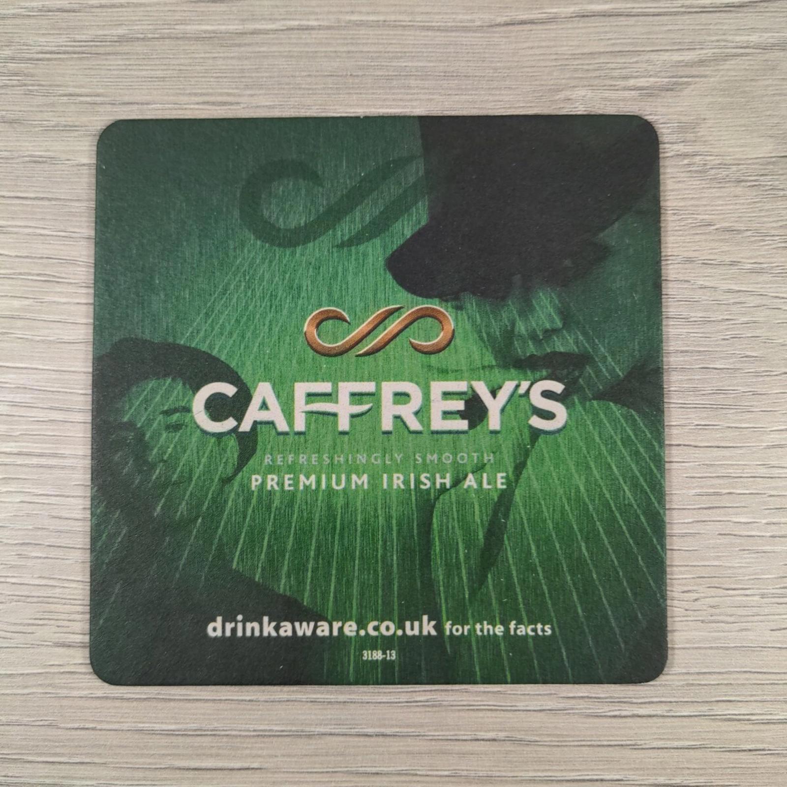 Caffreys 4 x Vintage Beer Mats Pub Bar Coaster Breweriana - Retrorama UK