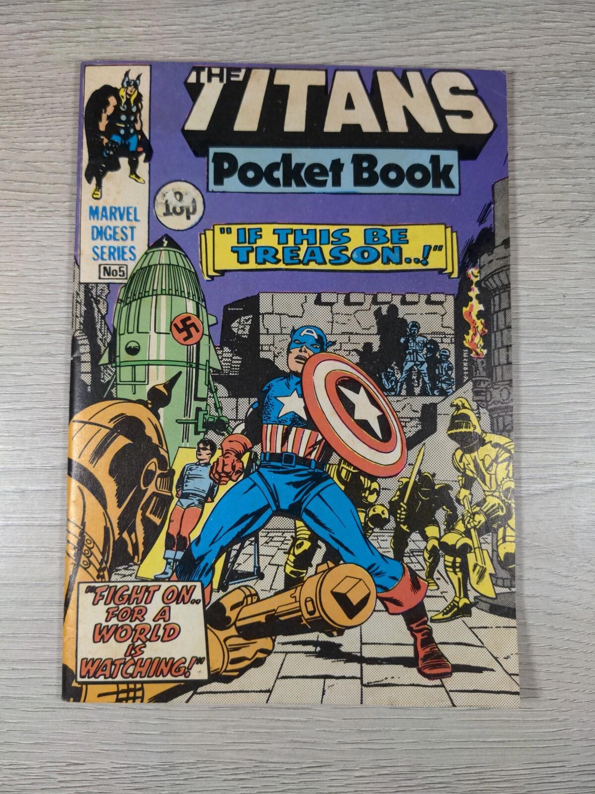 The Titans Pocket Book Issue Number 5 Marvel Digest Series 1980's Vintage Comic - Retrorama UK